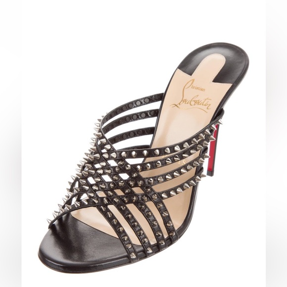 Christian Louboutin Martha spike 100 sandals heels black silver 36 - Picture 16 of 16